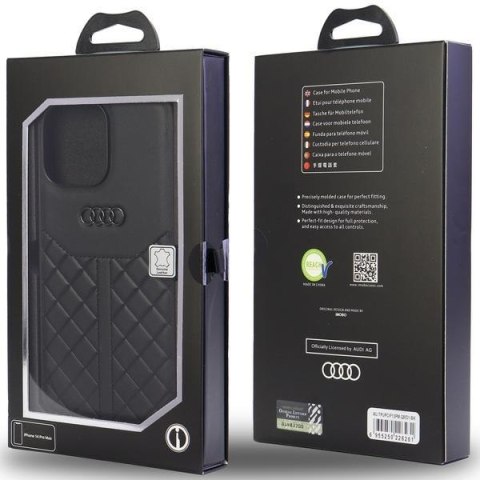 Audi nakładka do iPhone 13 Pro Max 6,7" AU-TPUPCIP13PM-Q8/D1-BK czarna hardcase Genuine Leather Audi nakładka do iPhone 13 Pro Max 6,7" AU-TPUPCIP13PM-Q8/D1-BK czarna hardcase Genuine Leather