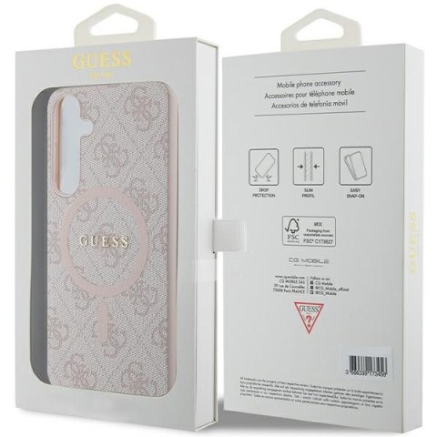 Guess nakładka do Samsung Galaxy S24 Plus GUHMS24MG4GFRP różowa HC MAGSAFE PU 4G RING CLASSIC LOGO Guess nakładka do Samsung Galaxy S24 Plus GUHMS24MG4GFRP różowa HC MAGSAFE PU 4G RING CLASSIC LOGO