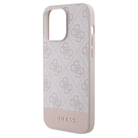 Guess nakładka do iPhone 14 Pro 6,1" GUHCP14LG4GLPI różowa HC PC/TPU 4G PU BOTTOM STRIPE Guess nakładka do iPhone 14 Pro 6,1" GUHCP14LG4GLPI różowa HC PC/TPU 4G PU BOTTOM STRIPE