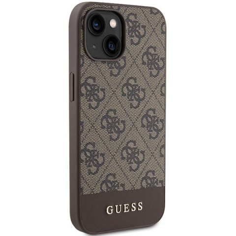 Guess nakładka do iPhone 15 6,1" GUHCP15SG4GLBR brązowa HC PC/TPU 4G PU BOTTOM STRIPE Guess nakładka do iPhone 15 6,1" GUHCP15SG4GLBR brązowa HC PC/TPU 4G PU BOTTOM STRIPE