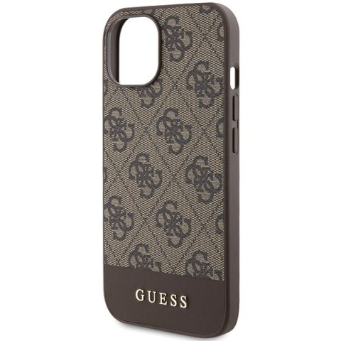 Guess nakładka do iPhone 15 6,1" GUHCP15SG4GLBR brązowa HC PC/TPU 4G PU BOTTOM STRIPE Guess nakładka do iPhone 15 6,1" GUHCP15SG4GLBR brązowa HC PC/TPU 4G PU BOTTOM STRIPE