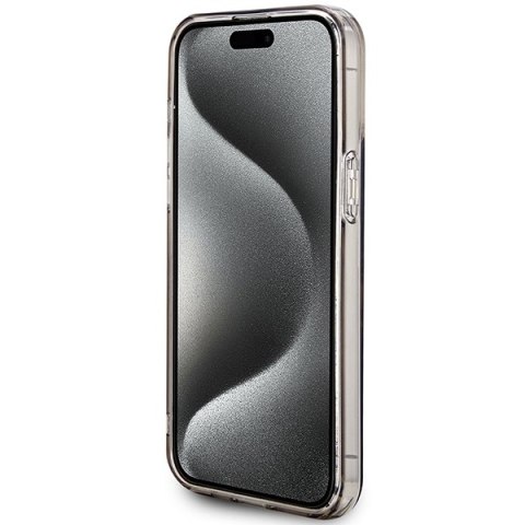 Guess nakładka do iPhone 15 Pro Max 6,7" GUHMP15XHFWFCK czarna HC MAGSAFE IML FLOWERS WREATH
