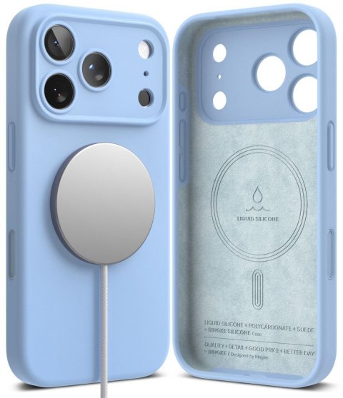 RINGKE SILICONE MAGNETIC MAGSAFE IPHONE 17 PRO MAX / 18 PRO MAX LIGHT BLUE