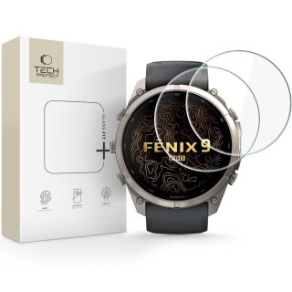 SZKŁO HARTOWANE TECH-PROTECT GLASS FIT+ 2-PACK GARMIN FENIX 9 PRO (51 MM) CLEAR