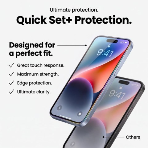 SZKŁO HARTOWANE TECH-PROTECT QUICK SET+ 2-PACK GOOGLE PIXEL 9 PRO XL / 10 PRO XL / 11 PRO XL CLEAR