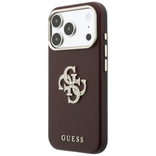 Etui Guess Smooth & Big Strass Logo do iPhone 18 Pro Max / 17 Pro Max burgundowy