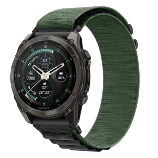 TECH-PROTECT NYLON PRO GARMIN FENIX 5X / 5X PLUS / 6X / 6X PRO / 7X / 8 / 8 PRO / 9 / 9 PRO (51 MM) GREEN/BLACK