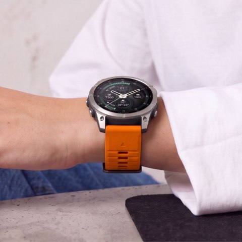 TECH-PROTECT SILICONE GARMIN FENIX 5 / 6 / 6 PRO / 7 / 8 / 8 PRO / E / 9 / 9 PRO (51 MM) SIGNAL ORANGE