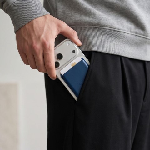 TECH-PROTECT MAGWALLET MAGSAFE UNIVERSAL MAGNETIC CARD HOLDER NAVY BLUE