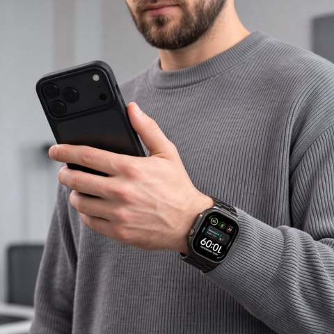 TECH-PROTECT STAINLESS APPLE WATCH 8 / 9 / 10 / 11 / 12 / SE / ULTRA (44 / 45 / 46 / 49 MM) BLACK