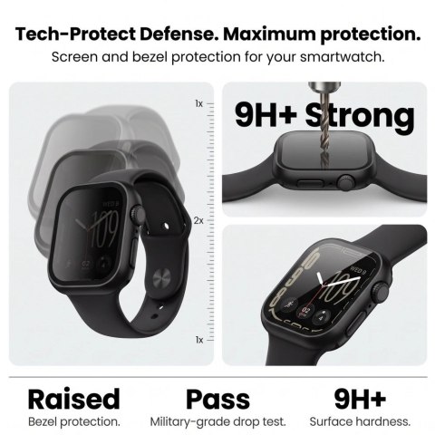 TECH-PROTECT DEFENSE 2-PACK APPLE WATCH ULTRA 1 / 2 / 3 / 4 (49 MM) BLACK & CLEAR