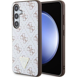 Guess nakładka do Samsung Galaxy S24 GUHCS24SPG4GPH biała HC PU 4G TRIANGLE