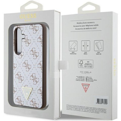 Guess nakładka do Samsung Galaxy S24 GUHCS24SPG4GPH biała HC PU 4G TRIANGLE Guess nakładka do Samsung Galaxy S24 GUHCS24SPG4GPH biała HC PU 4G TRIANGLE