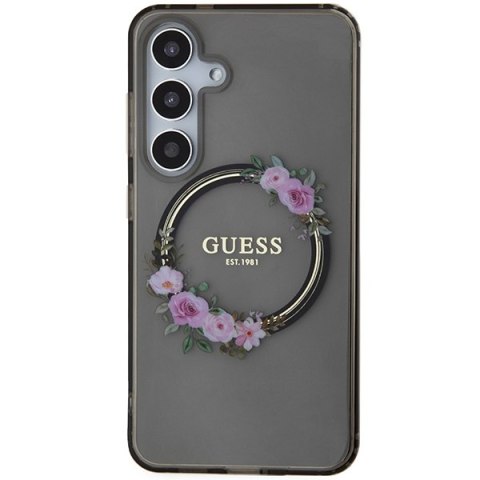 Guess nakładka do Samsung Galaxy S24 GUHMS24SHFWFCK czarna HC MAGSAFE IML FLOWERS WREATH Guess nakładka do Samsung Galaxy S24 GUHMS24SHFWFCK czarna HC MAGSAFE IML FLOWERS WREATH