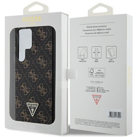 Guess nakładka do Samsung Galaxy S24 Ultra GUHCS24LPG4GPK czarna HC PU 4G TRIANGLE