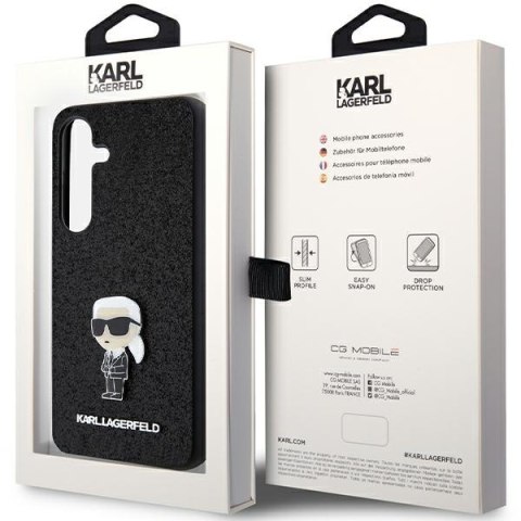 Karl Lagerfeld nakładka do Samsung Galaxy S24 Plus KLHCS24MGKNPSK czarna HC IKONIK FIXED GLITTER IKONIK LOGO METAL PIN Karl Lagerfeld nakładka do Samsung Galaxy S24 Plus KLHCS24MGKNPSK czarna HC IKONIK FIXED GLITTER IKONIK LOGO METAL PIN