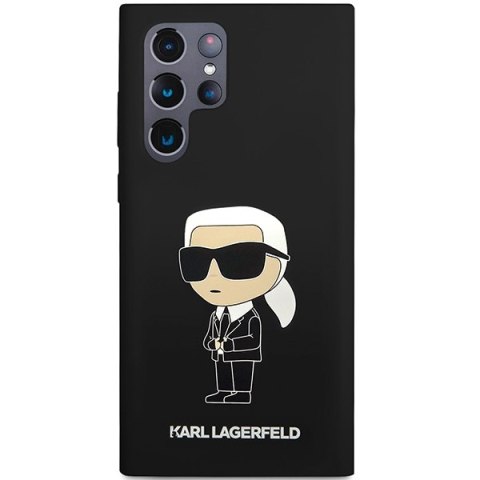 Karl Lagerfeld nakładka do Samsung Galaxy S24 Ultra KLHCS24LSNIKBCK czarna HC SILICONE NFT IKONIK Karl Lagerfeld nakładka do Samsung Galaxy S24 Ultra KLHCS24LSNIKBCK czarna HC SILICONE NFT IKONIK