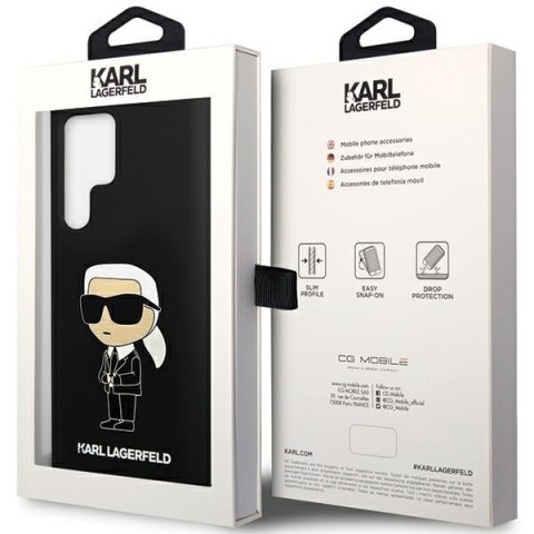 Karl Lagerfeld nakładka do Samsung Galaxy S24 Ultra KLHCS24LSNIKBCK czarna HC SILICONE NFT IKONIK Karl Lagerfeld nakładka do Samsung Galaxy S24 Ultra KLHCS24LSNIKBCK czarna HC SILICONE NFT IKONIK
