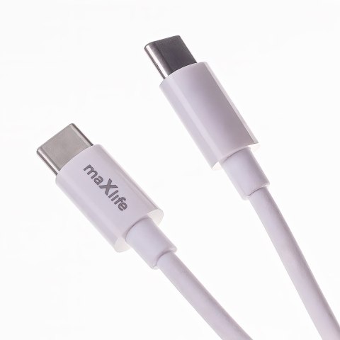 Maxlife ładowarka sieciowa PD QC MXTC-06-20C 1x USB-C 20W biała + kabel USB-C - USB-C 20W Maxlife ładowarka sieciowa PD QC MXTC-06-20C 1x USB-C 20W biała + kabel USB-C - USB-C 20W
