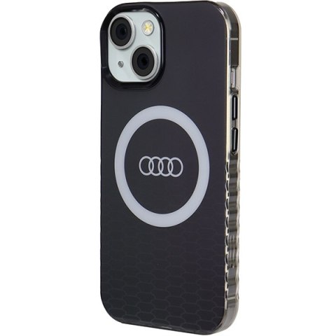 Audi nakładka do iPhone 15 6,1" czarna IML Big Logo MagSafe Case Audi nakładka do iPhone 15 6,1" czarna IML Big Logo MagSafe Case