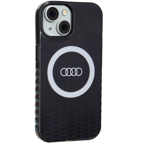 Audi nakładka do iPhone 15 6,1" czarna IML Big Logo MagSafe Case Audi nakładka do iPhone 15 6,1" czarna IML Big Logo MagSafe Case