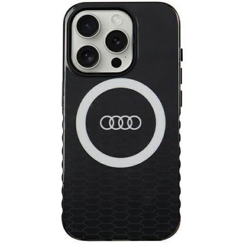 Audi nakładka do iPhone 15 Pro 6,1" czarna IML Big Logo MagSafe Case Audi nakładka do iPhone 15 Pro 6,1" czarna IML Big Logo MagSafe Case