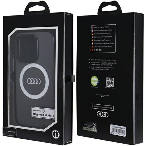 Audi nakładka do iPhone 15 Pro 6,1" czarna IML Big Logo MagSafe Case Audi nakładka do iPhone 15 Pro 6,1" czarna IML Big Logo MagSafe Case