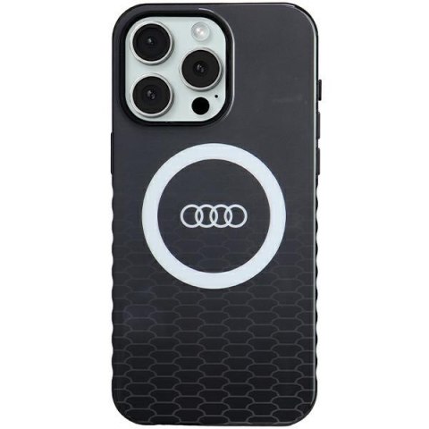 Audi nakładka do iPhone 15 Pro Max 6,7" czarna IML Big Logo MagSafe Case Audi nakładka do iPhone 15 Pro Max 6,7" czarna IML Big Logo MagSafe Case