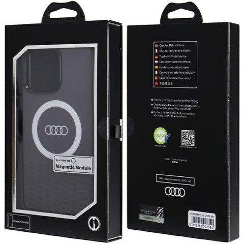 Audi nakładka do iPhone 15 Pro Max 6,7" czarna IML Big Logo MagSafe Case Audi nakładka do iPhone 15 Pro Max 6,7" czarna IML Big Logo MagSafe Case