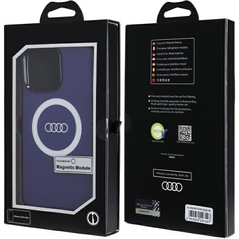 Audi nakładka do iPhone 15 Pro Max 6,7" niebieska IML Big Logo MagSafe Case Audi nakładka do iPhone 15 Pro Max 6,7" niebieska IML Big Logo MagSafe Case