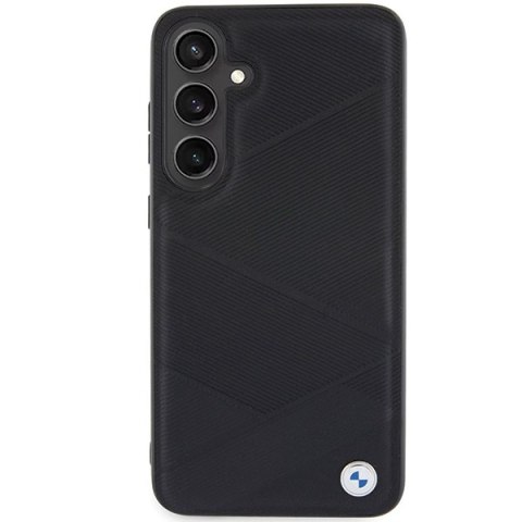 BMW nakładka do Samsung Galaxy S24 Plus czarna Signature Leather Crossing Lines Pattern BMW nakładka do Samsung Galaxy S24 Plus czarna Signature Leather Crossing Lines Pattern