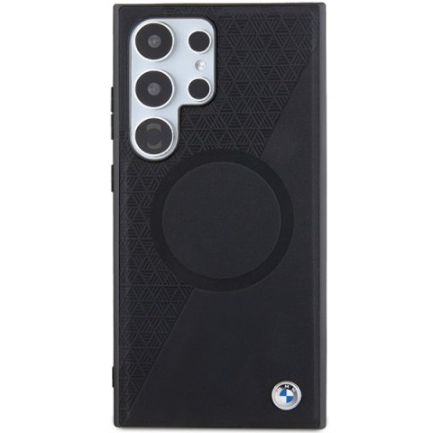 BMW nakładka do Samsung Galaxy S24 Ultra czarna Signature Leather Half Textured & Circle MagSafe BMW nakładka do Samsung Galaxy S24 Ultra czarna Signature Leather Half Textured & Circle MagSafe