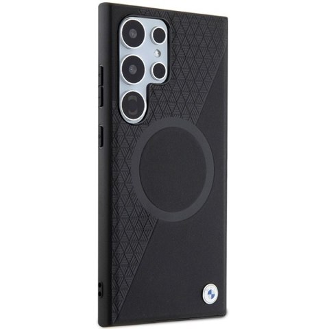 BMW nakładka do Samsung Galaxy S24 Ultra czarna Signature Leather Half Textured & Circle MagSafe BMW nakładka do Samsung Galaxy S24 Ultra czarna Signature Leather Half Textured & Circle MagSafe