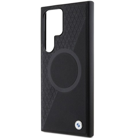 BMW nakładka do Samsung Galaxy S24 Ultra czarna Signature Leather Half Textured & Circle MagSafe BMW nakładka do Samsung Galaxy S24 Ultra czarna Signature Leather Half Textured & Circle MagSafe