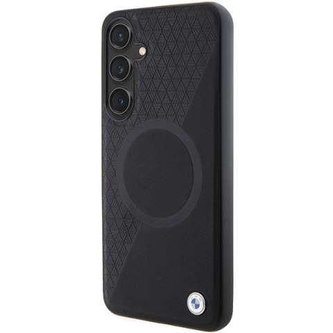BMW nakładka do Samsung Galaxy S24 czarna Signature Leather Half Textured & Circle MagSafe BMW nakładka do Samsung Galaxy S24 czarna Signature Leather Half Textured & Circle MagSafe