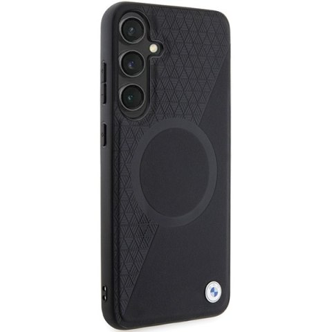 BMW nakładka do Samsung Galaxy S24 czarna Signature Leather Half Textured & Circle MagSafe BMW nakładka do Samsung Galaxy S24 czarna Signature Leather Half Textured & Circle MagSafe