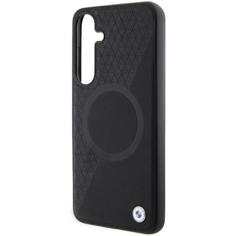 BMW nakładka do Samsung Galaxy S24 czarna Signature Leather Half Textured & Circle MagSafe BMW nakładka do Samsung Galaxy S24 czarna Signature Leather Half Textured & Circle MagSafe