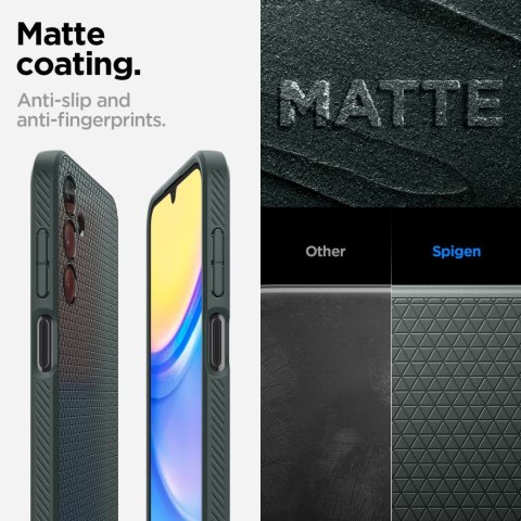 Spigen nakładka Liquid Air do Samsung Galaxy A15 4G / 5G ciemnozielona