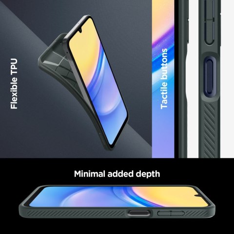 Spigen nakładka Liquid Air do Samsung Galaxy A15 4G / 5G ciemnozielona