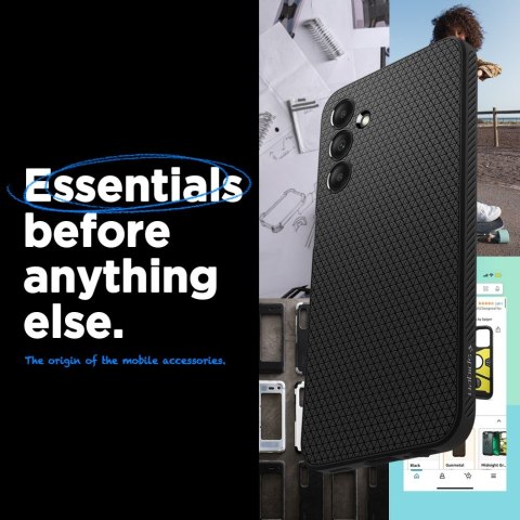 Spigen nakładka Liquid Air do Samsung Galaxy A15 4G / 5G matowa czarna Spigen nakładka Liquid Air do Samsung Galaxy A15 4G / 5G matowa czarna