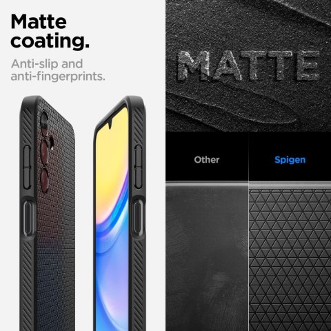 Spigen nakładka Liquid Air do Samsung Galaxy A15 4G / 5G matowa czarna Spigen nakładka Liquid Air do Samsung Galaxy A15 4G / 5G matowa czarna