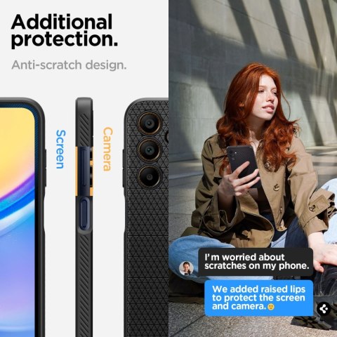 Spigen nakładka Liquid Air do Samsung Galaxy A15 4G / 5G matowa czarna Spigen nakładka Liquid Air do Samsung Galaxy A15 4G / 5G matowa czarna