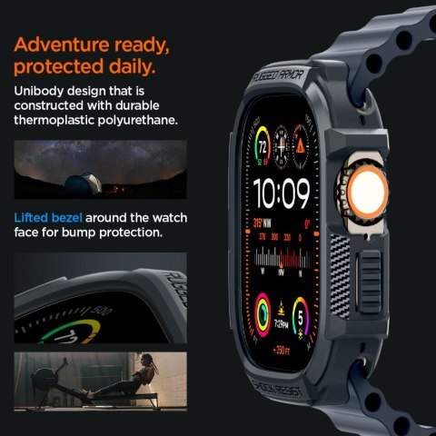 Spigen nakładka Rugged Armor do Apple Watch Ultra 1 / 2 (49 mm) ciemnoszara Spigen nakładka Rugged Armor do Apple Watch Ultra 1 / 2 (49 mm) ciemnoszara