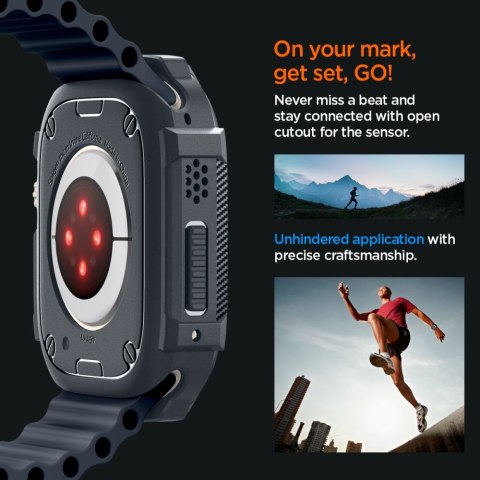 Spigen nakładka Rugged Armor do Apple Watch Ultra 1 / 2 (49 mm) ciemnoszara Spigen nakładka Rugged Armor do Apple Watch Ultra 1 / 2 (49 mm) ciemnoszara