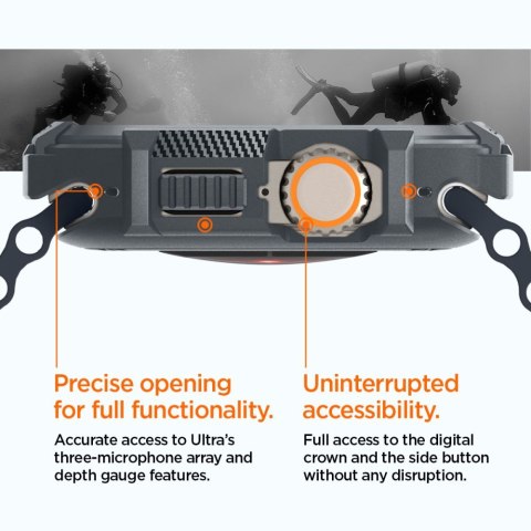 Spigen nakładka Rugged Armor do Apple Watch Ultra 1 / 2 (49 mm) ciemnoszara Spigen nakładka Rugged Armor do Apple Watch Ultra 1 / 2 (49 mm) ciemnoszara