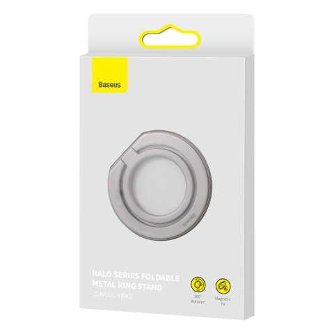 Baseus magnetyczny uchwyt Halo Series Foldable Metal Ring Stand(Single-ring)srebrny Baseus magnetyczny uchwyt Halo Series Foldable Metal Ring Stand(Single-ring)srebrny