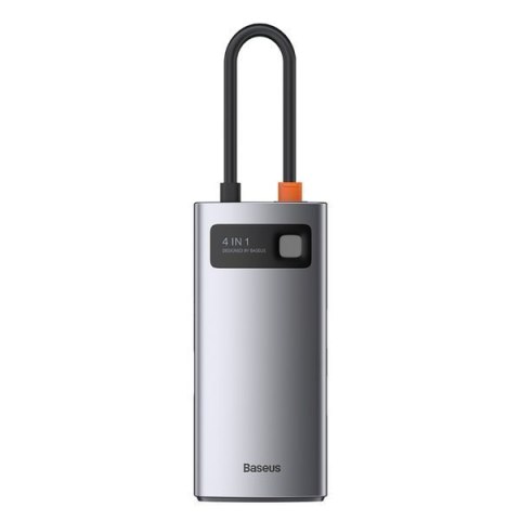 Baseus stacja dokująca Metal Gleam Series 4-in-1 Multifunctional Type-C HUB szara (Type-C to HDMI*1+USB3.0*1+USB2.0*1+PD*1) Baseus stacja dokująca Metal Gleam Series 4-in-1 Multifunctional Type-C HUB szara (Type-C to HDMI*1+USB3.0*1+USB2.0*1+PD*1)