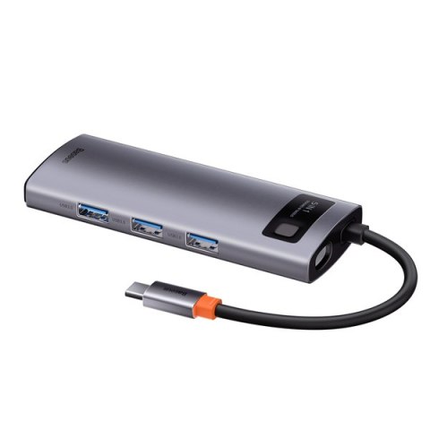 Baseus stacja dokująca Metal Gleam Series 5-in-1 Multifunctional Type-C HUB szara 30Hz Version(Type-C to HDMI*1+USB3.0*3+PD*1) Baseus stacja dokująca Metal Gleam Series 5-in-1 Multifunctional Type-C HUB szara 30Hz Version(Type-C to HDMI*1+USB3.0*3+PD*1)