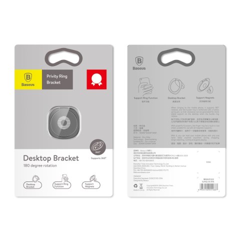 Baseus uchwyt na telefon Privity Ring Bracket czarny Baseus uchwyt na telefon Privity Ring Bracket czarny
