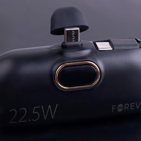 Forever mini power bank MTB-100 22.5W 5000 mAh USB C czarny Forever mini power bank MTB-100 22.5W 5000 mAh USB C czarny